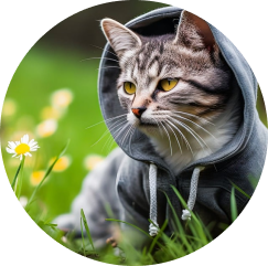 foto de gatito con campera